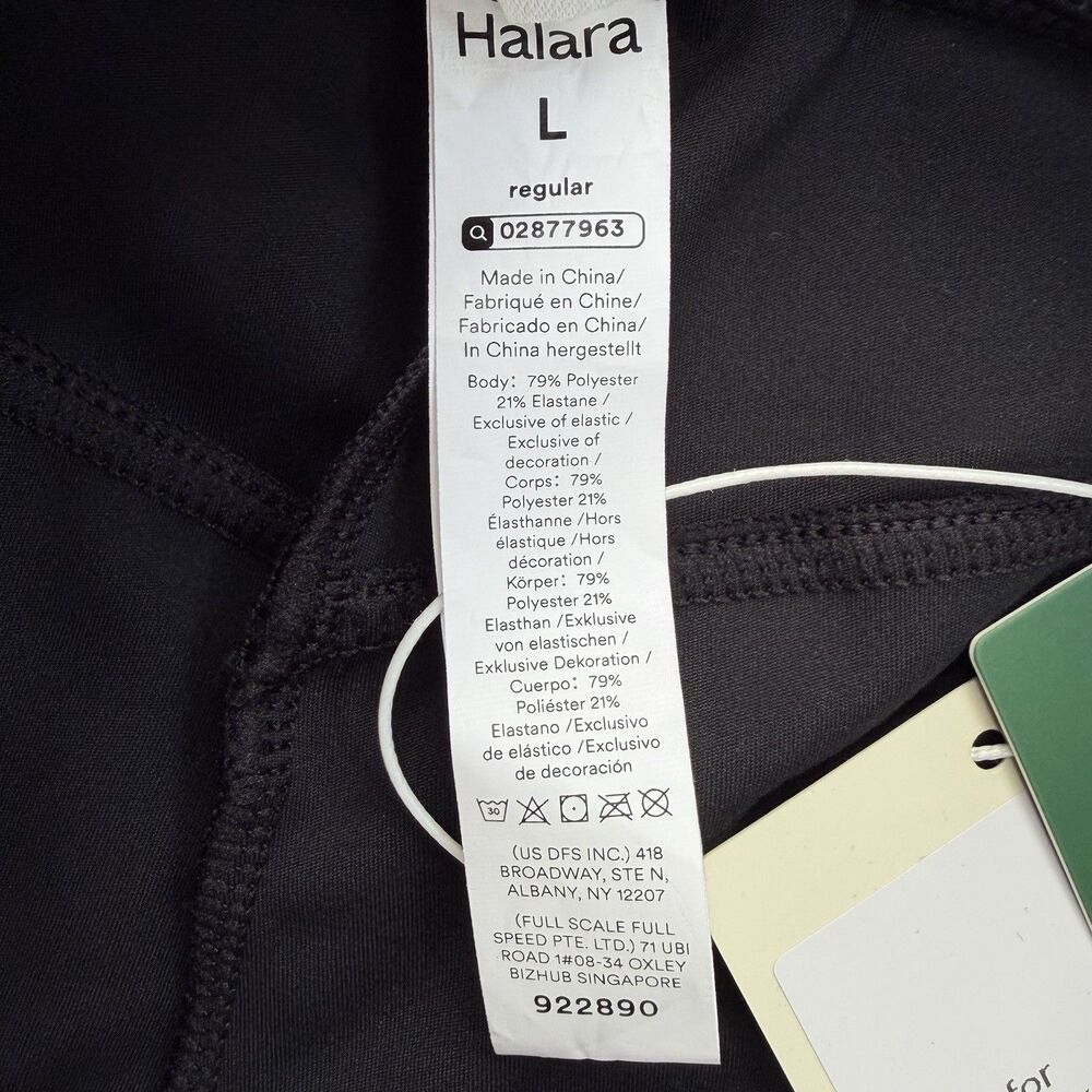 NWT Halara Flex DayStretch High Waist Work Tapered Pants LARGE Black Pull On - Picture 9 of 9